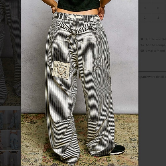 POL “ Dawn “ POL Denim Pants with Patchwork Detail 62A - Picture 4 of 9